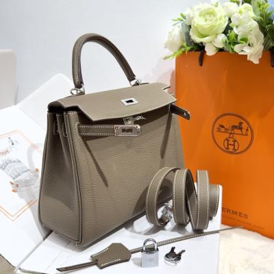 wholesale quality hermes kelly 25 togo retourn etoupe phw